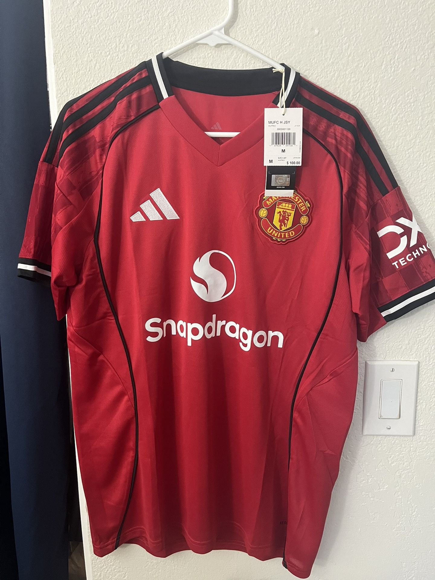 Adidas Manchester United 2025/26 Bruno Fernandes Home Soccer Jersey 8 M Medium