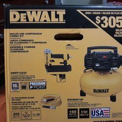 DeWalt Air Compressor And Nail Gun Kit