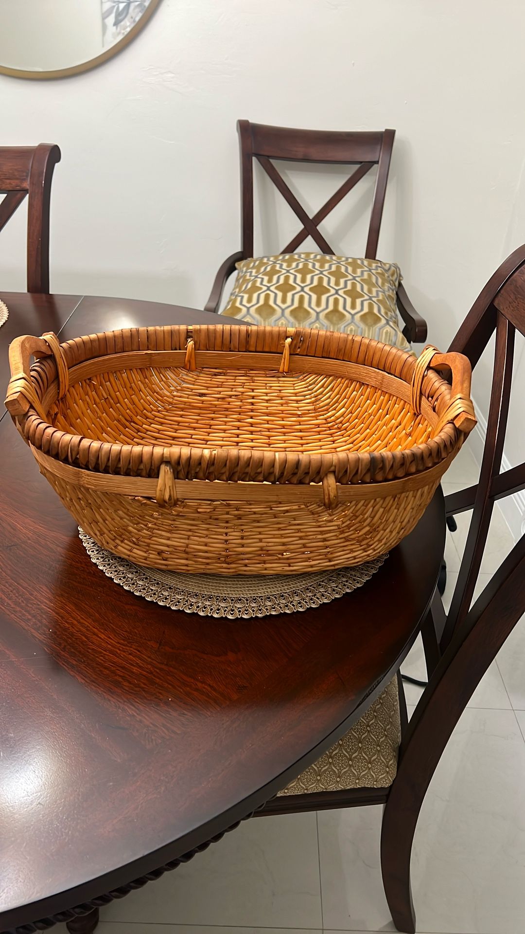 Wicker Basket Vintage Rare Find