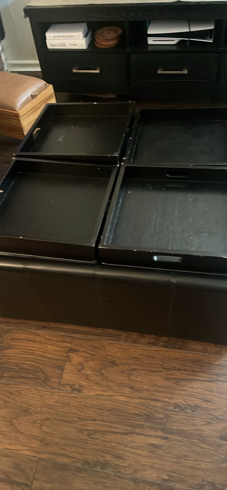 Free Leather Ottoman