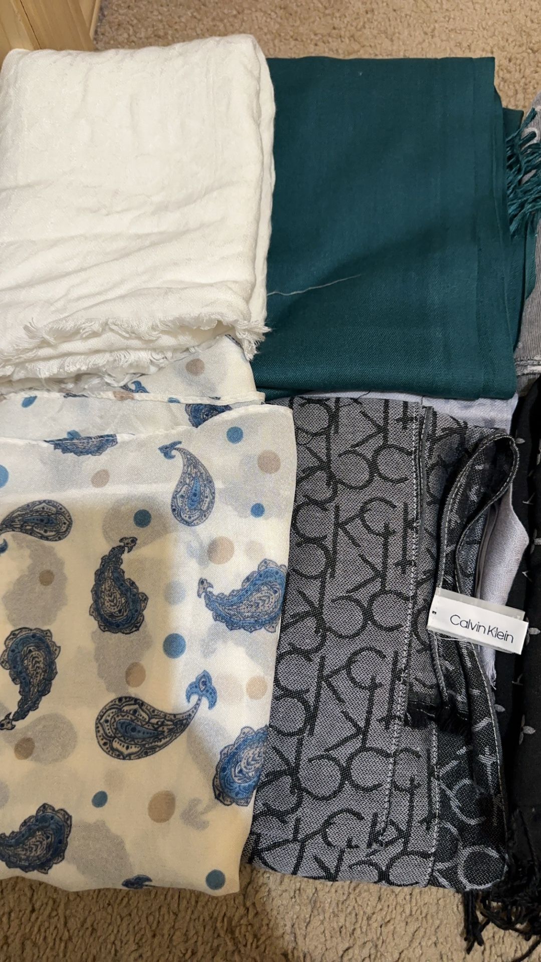 12 Branded Scarfs Shawls Brand New