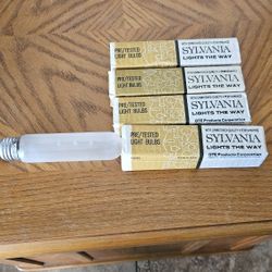 LOT OF 4 SYLVANIA T1048IC 25W 130V CLEAR TUBULAR BULB
