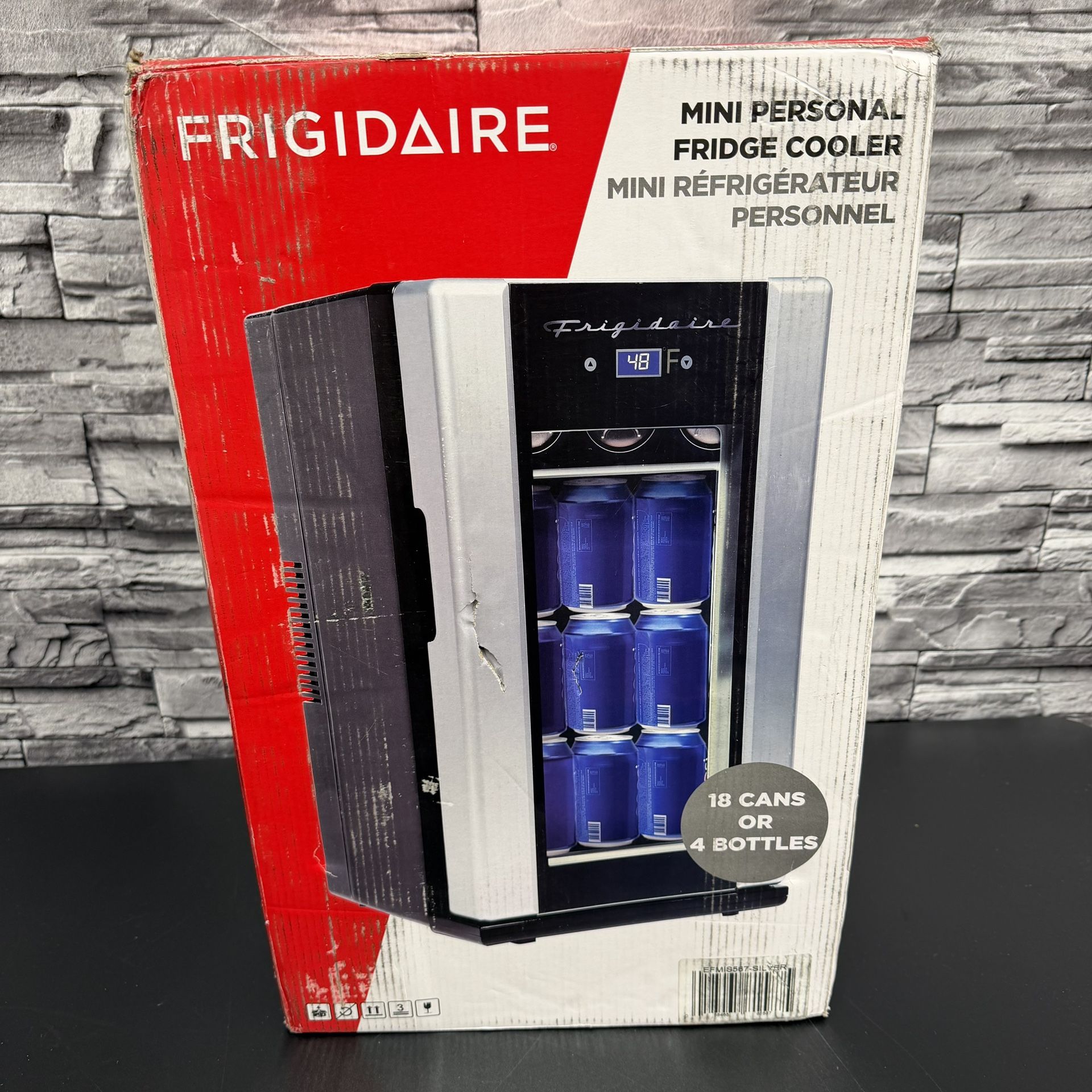 Frigidaire Retro Beverage Refrigerator, Silver,