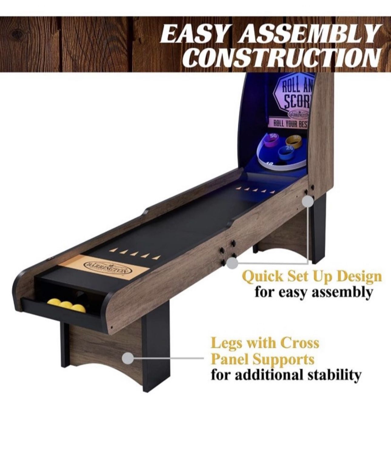 Roll and Score Classic Arcade Style With Sound Effects and Flashing Lights