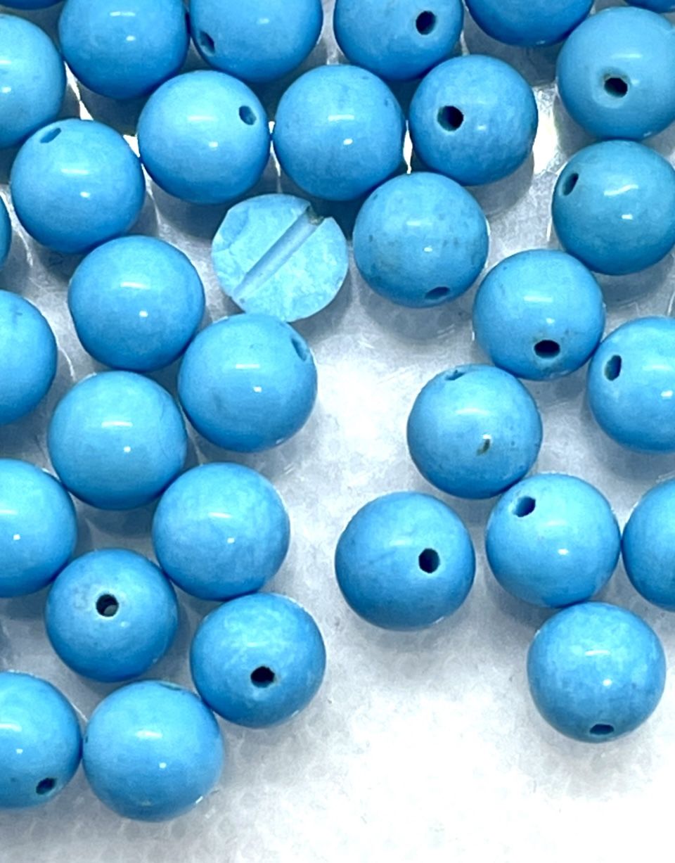 Lot Of 6mm Turquoise Beads