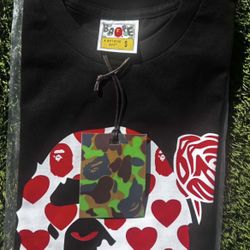 BAPE Heart Camo Ape Head Rose T-Shirt 