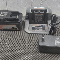 Ridgid Battery  And  Charger 