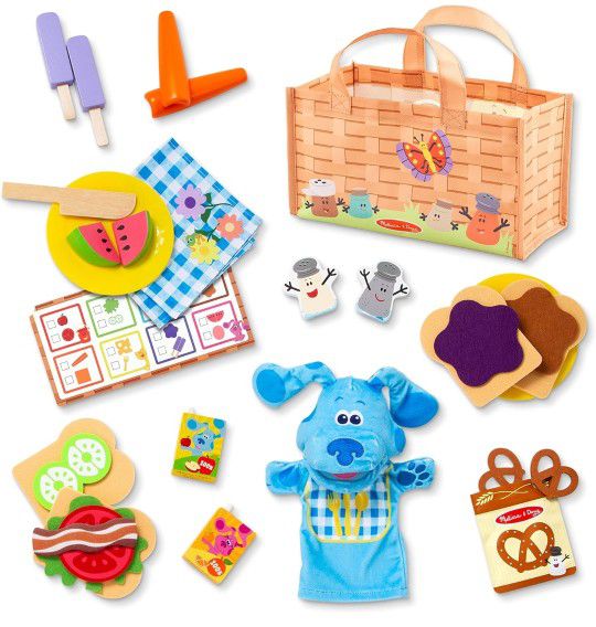 Melissa & Doug Blue’s Clues & You! Share with Blue Picnic Play Set with Hand Puppet $15
