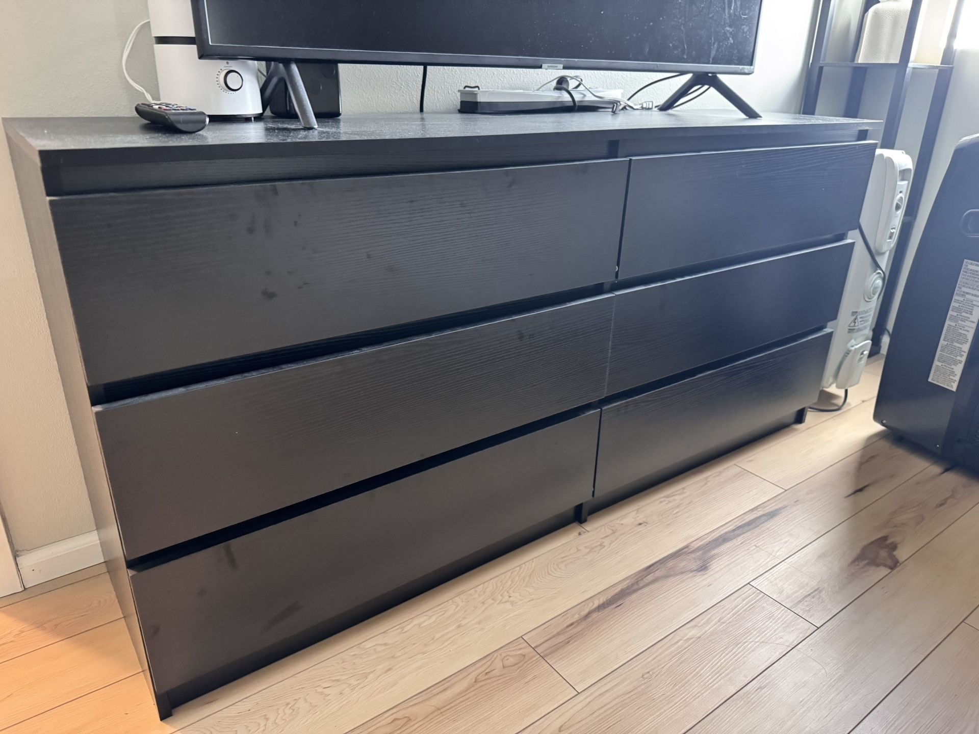 Black Malm Dresser