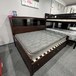 Full Bed Frame With Storage 