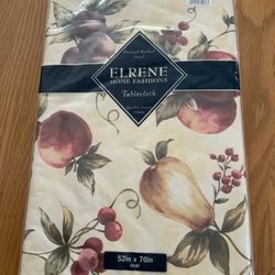 Vinyl Tablecloth 52”x70” Oval