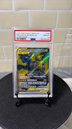PSA 8 Pikachu & Zekrom GX Super Rare #165