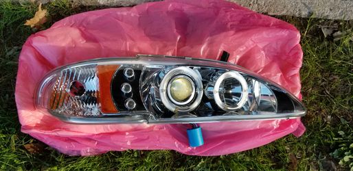 94-98 mustang headlights halo led pro headlights