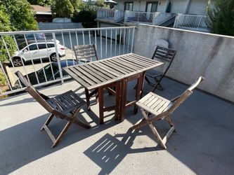 IKEA ÄPPLARÖ folding patio table and chairs