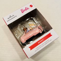 Barbie Pink Convertible Corvette Car Hallmark Ornament NEW 2024