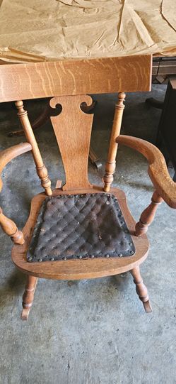 Solid oak rocker