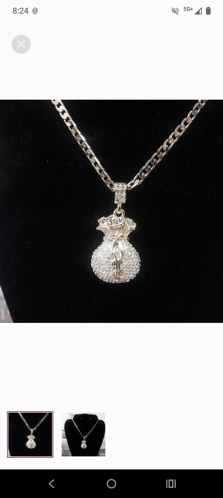 14k Gold-plated 24-in Chain With CZ  Pendant