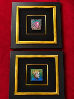 Set of Two Framed Art Pieces