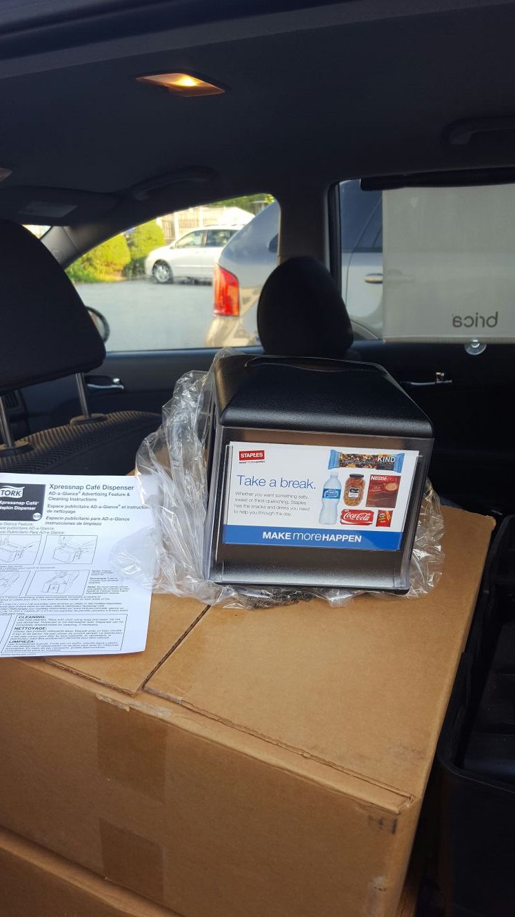 Brand new from staples napkin dispenser