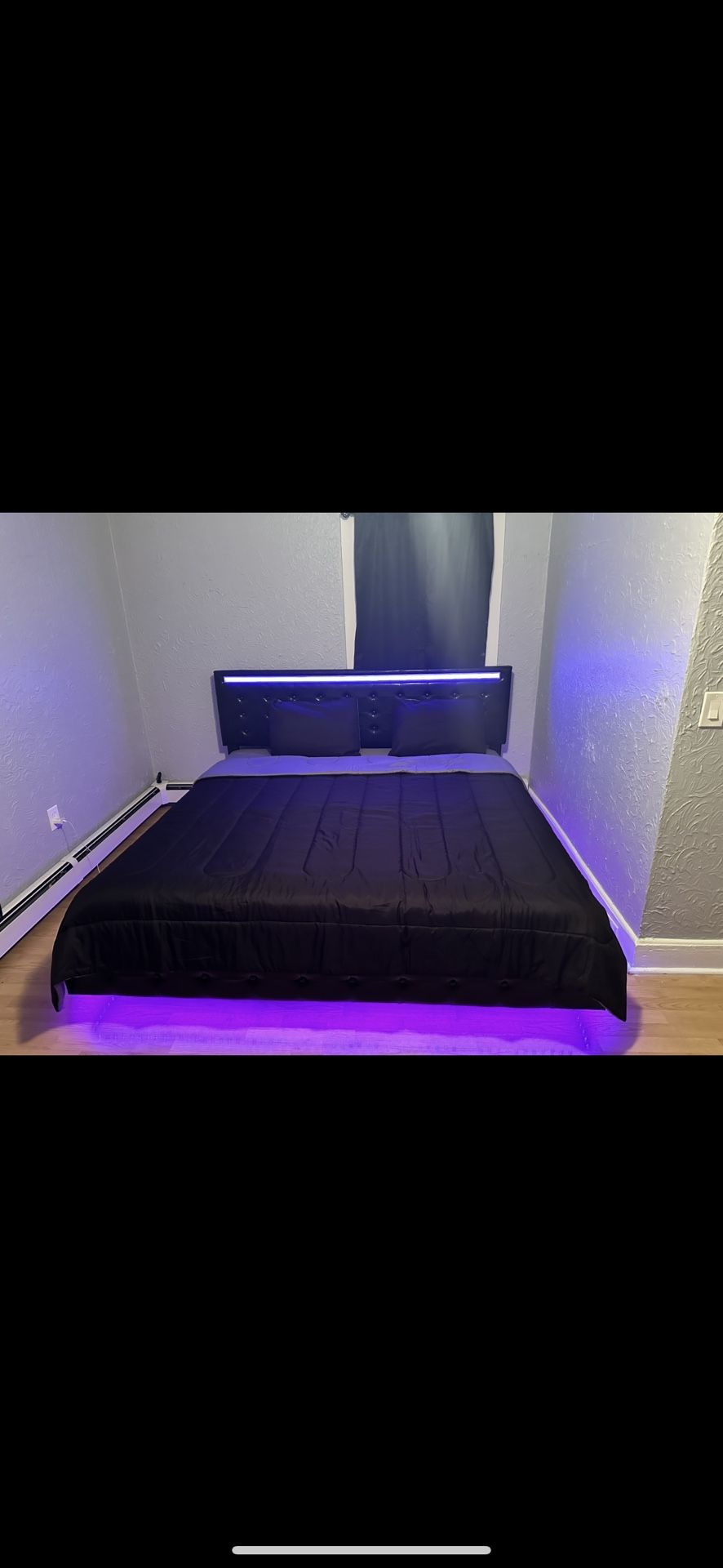 King Size Bed With LED Frame