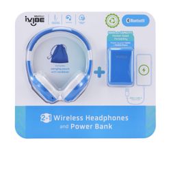 Wireless Bluetooth Headphones Includes Power bank And Tote 