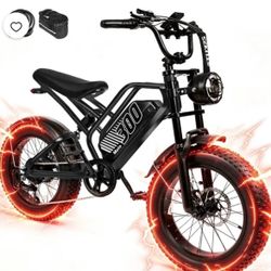 ESKUTE V300 Electric Dirt Bike for Adults & Teens, 749W Motor, 19MPH Max Speed, 48V 20.8Ah Removable Battery, 20" x 4.0" Fat Tires, 7-Speed, NFC Unloc