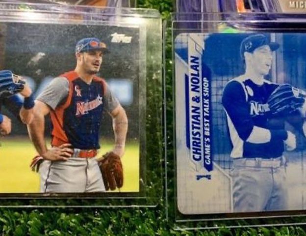 Topps 2020 Cyan Printing Plate 1 Of 1 Baseball Card Nolan Arenado Christian Yelich All Stars