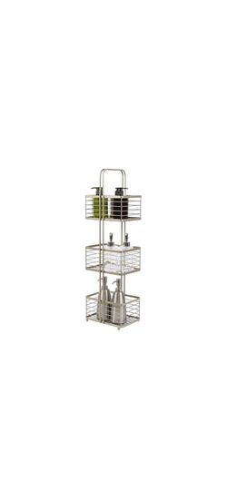 3 Tier  Slim  Nickel  Wire  Bathroom  Caddy  For College 