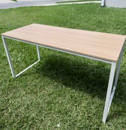BIG White and Wood Table for Sale – 55” × 29” × 24”