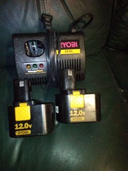 Ryobi 12.0v Batteries And Charger