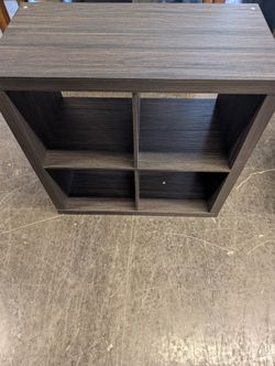 Modern Dark Gray 4-Cube Storage Shelf