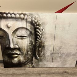 Three Piece Buddha Painting 