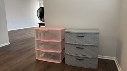 Bed frame , night stand and plastic cabinets
