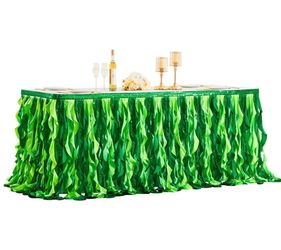 Wish Care 6ft Green Sequin Table Skirt