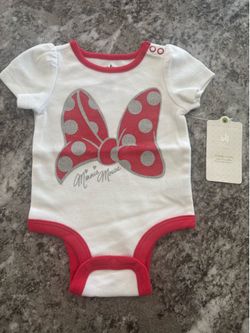 Baby Girl Disney Minnie Onesie Size 0-3 Months