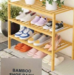 Bamboo shoe rack