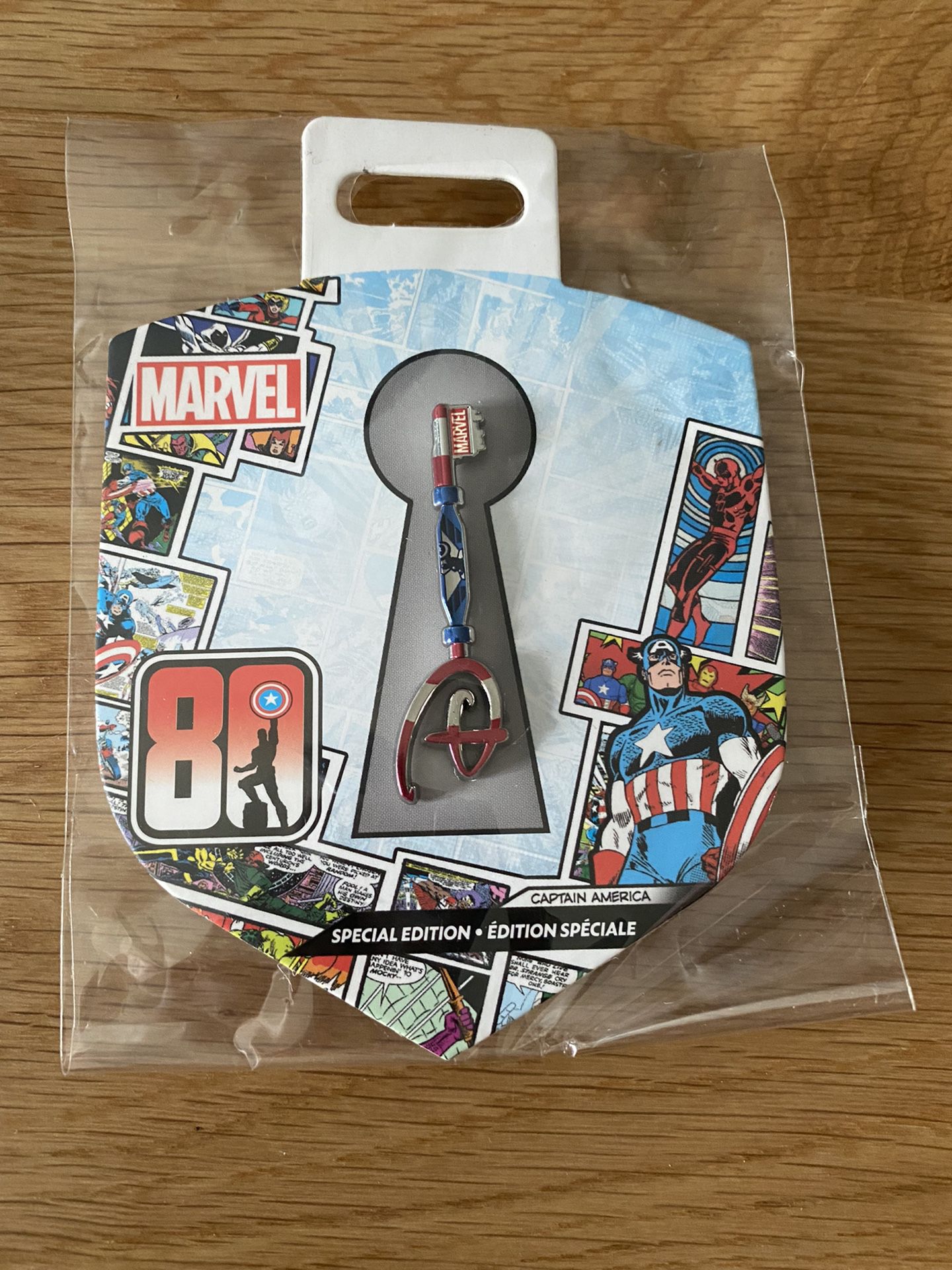 Disney - Captain America 80th Anniversary Collectible Key Pin – Special Edition