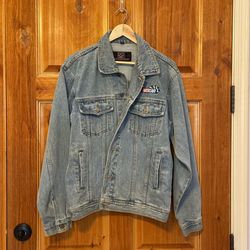 Vintage NASCAR Denim Jean Jacket Size Medium