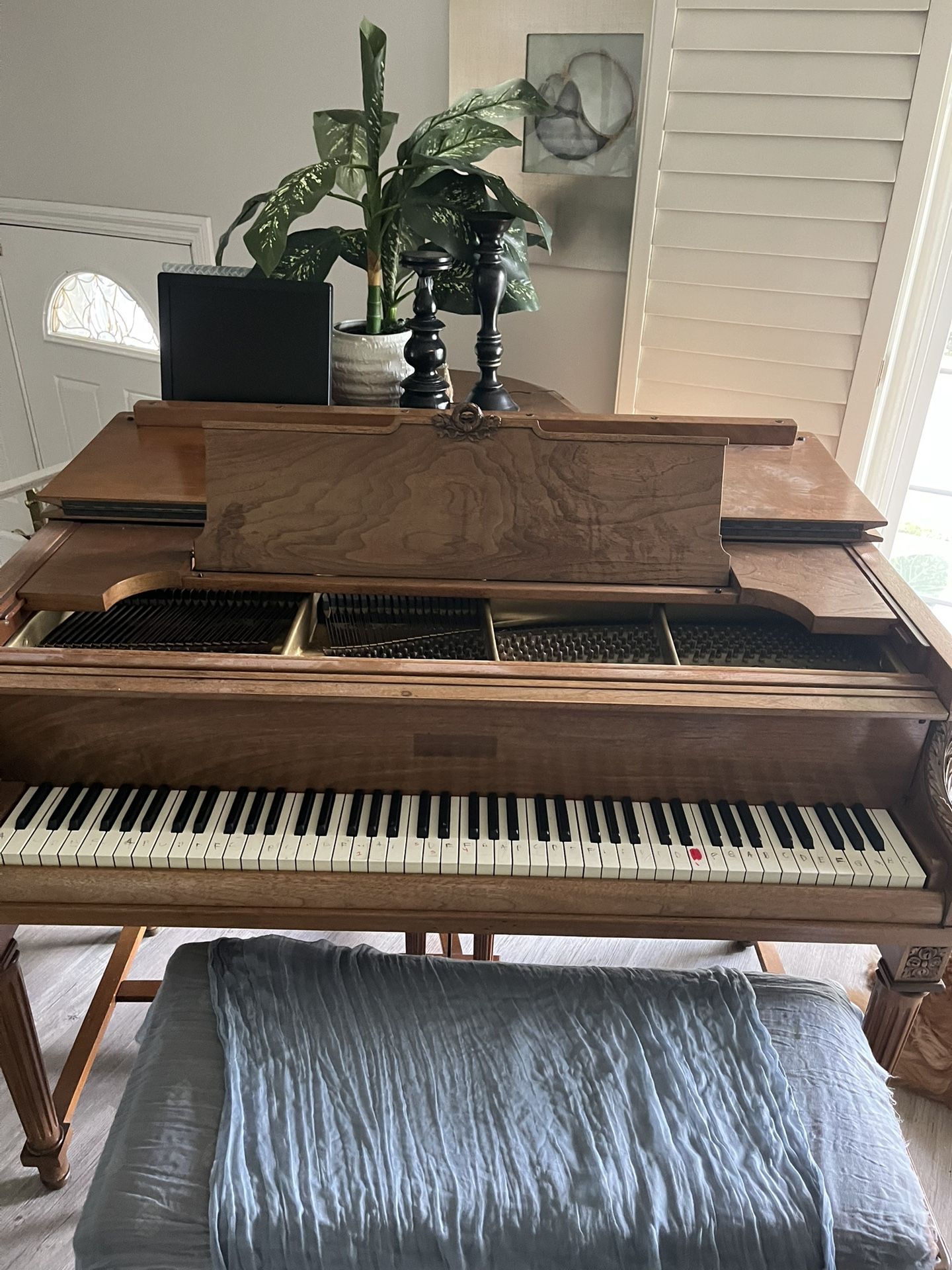 Baby Grand Piano. Vintage