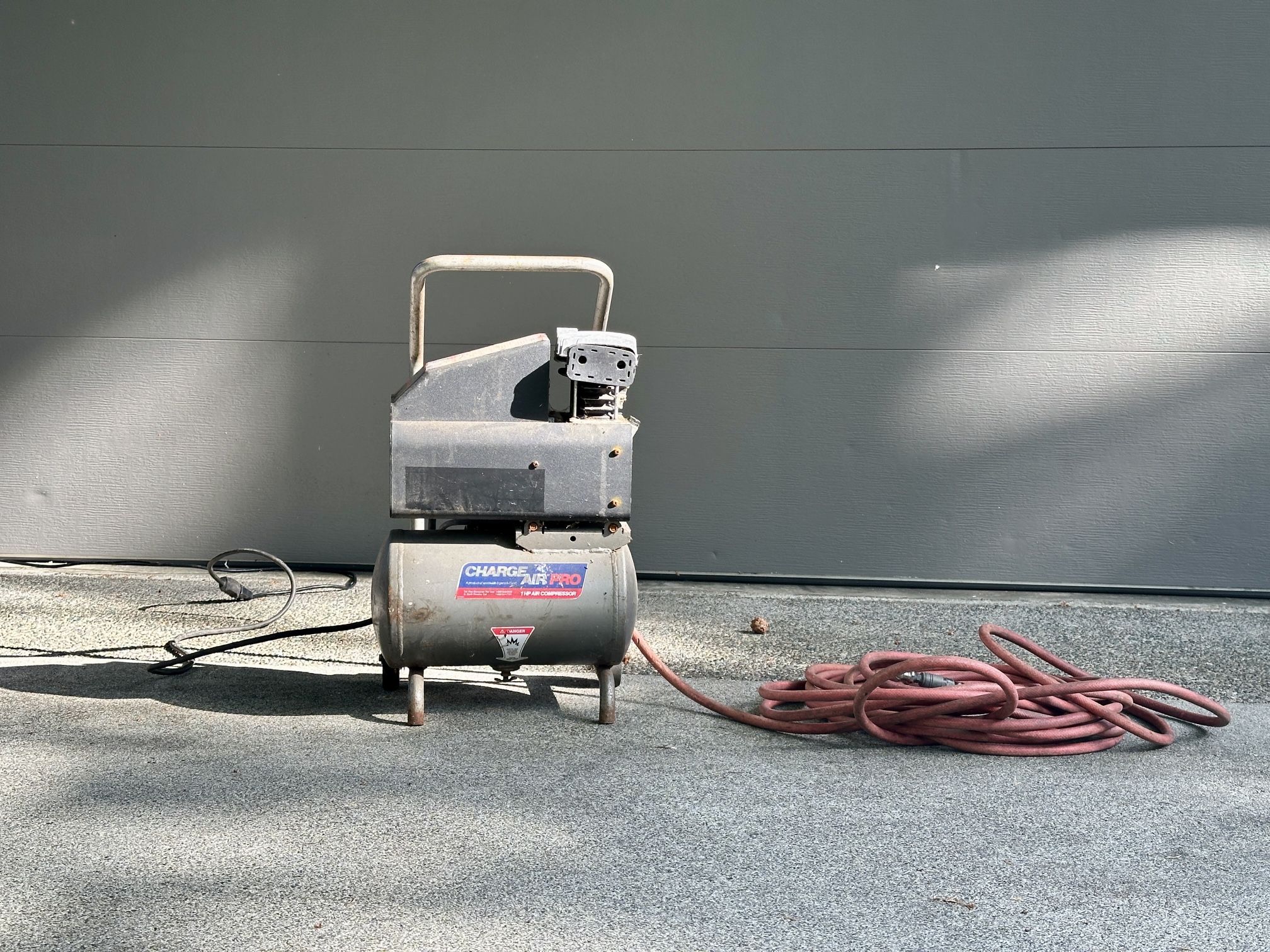 AirPro 1-Horsepower Air Compressor with 30ft Hose & Tire Filling Adapter