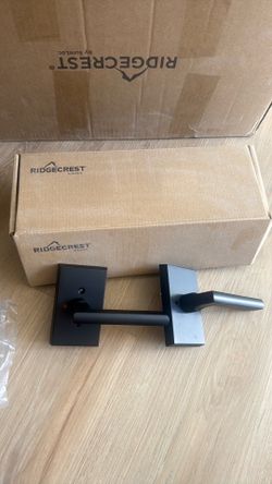 Ridgecrest Sure Loc Black Door Handle Sets