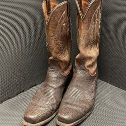 Lucchese Carl Brown Shark Cowboy Boot