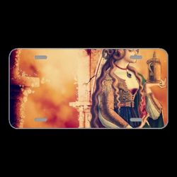 License Plate Novelty Car Front Woman Fantasy Surreal Creative