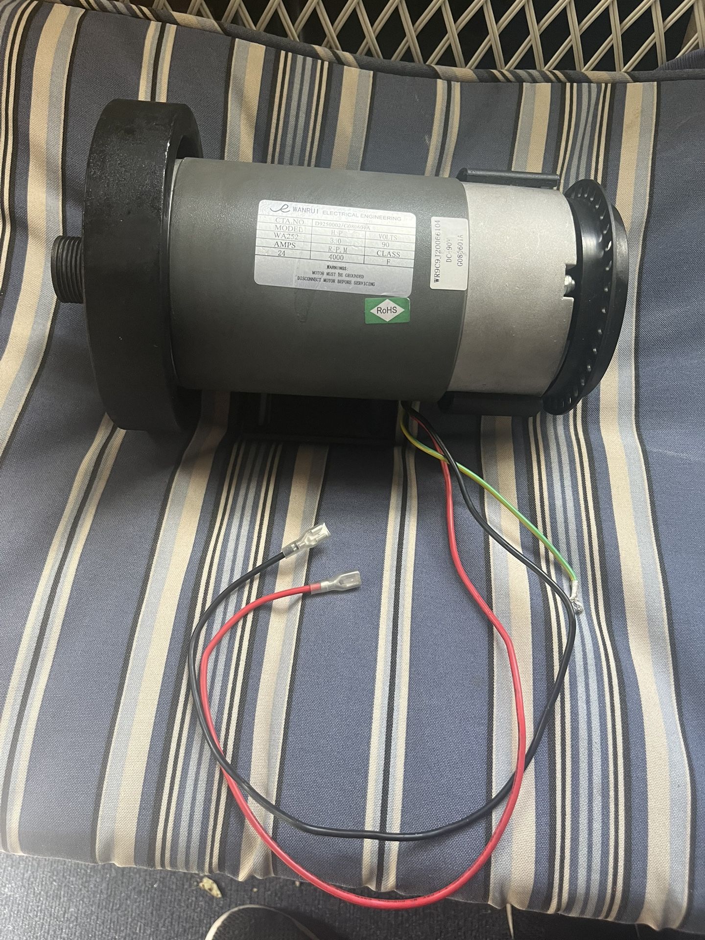 **“WORKS! Wanrui Treadmill Motor 3.0HP DC-90V (WR9C9J(contact info removed)4) - USED PULL”**
