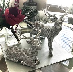 ZGallerie Silver Rhinestone Decorative Figurine Set