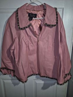 Jerry Lewis Vintage PINK LEATHER JACKET 3XL