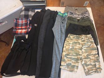 Size 10 Lot of boys 7 pants & pjs and 8 shorts & trunks