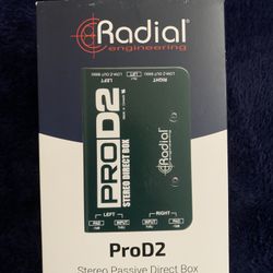 Radial Pro D2 2-Channel/Stereo Direct Injection Box for Sale in