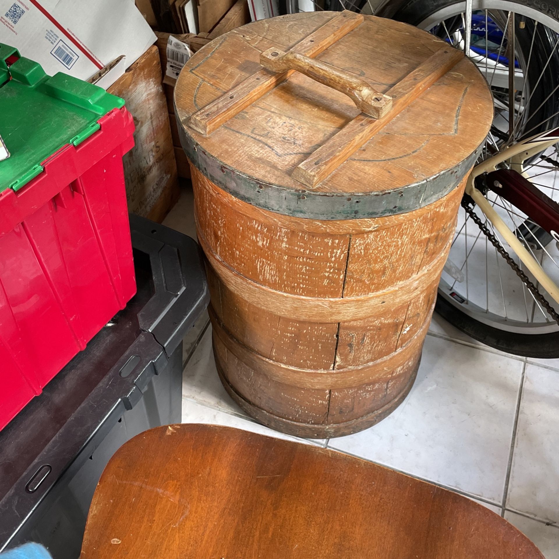 Old Wood Barrel