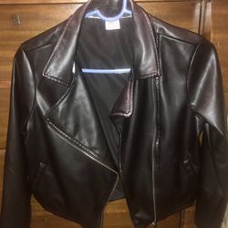 Girls Size Large (10/12) Faux Leather Jacket, great used condition. No holes, rips, stains, or tears.